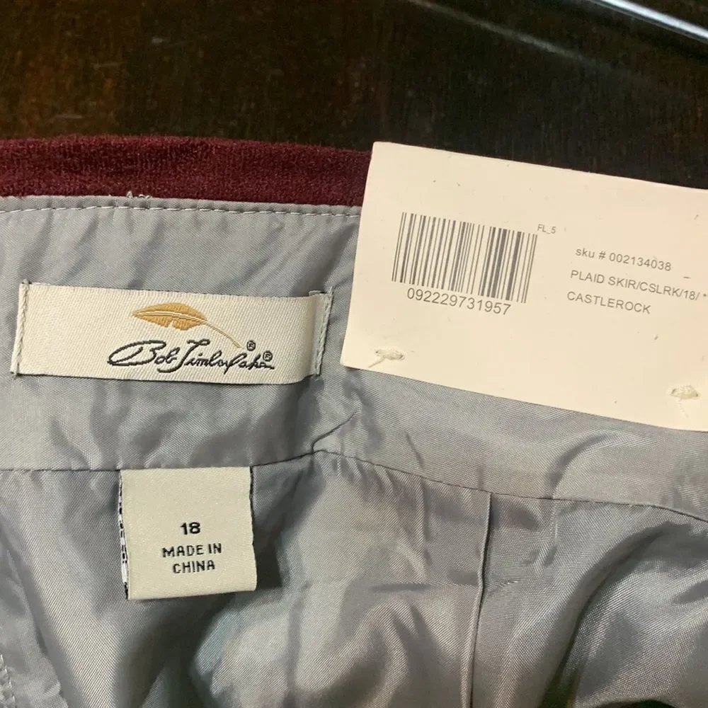 NWT Bob Timberlake midi skirt size 18